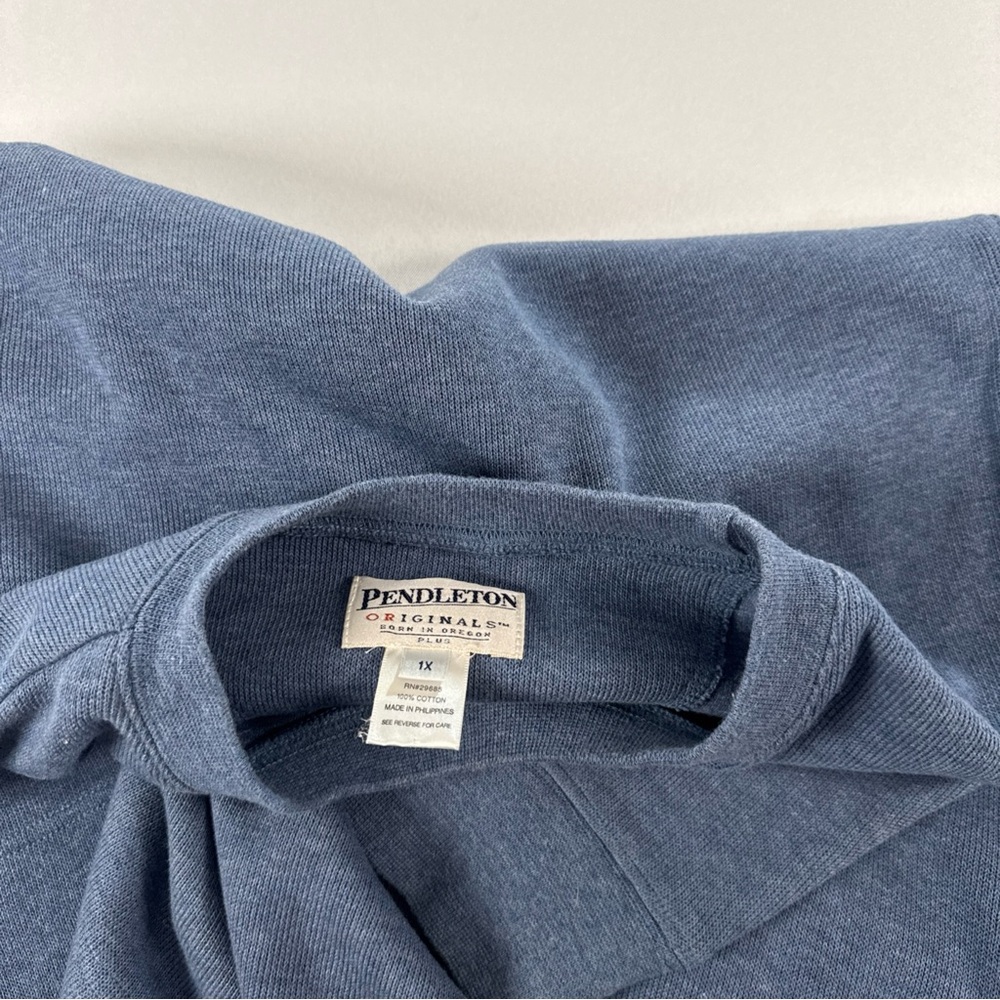 Pendleton Originals Crew Neck Sweatshirt Mens 1X 100% Cotton Pullover Untuck EUC - Picture 8 of 8